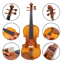 Full Size 4/4 Natural Acoustic Solid Wood Violin