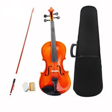 Full Size 4/4 Natural Acoustic Wood Violin with Case Bow for beginners